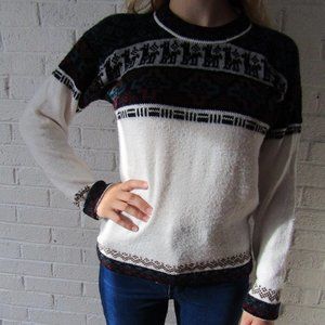 Cute vintage llama sweater